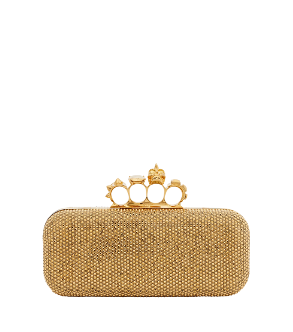 Clutch de piel con adorno Knuckle de McQueen