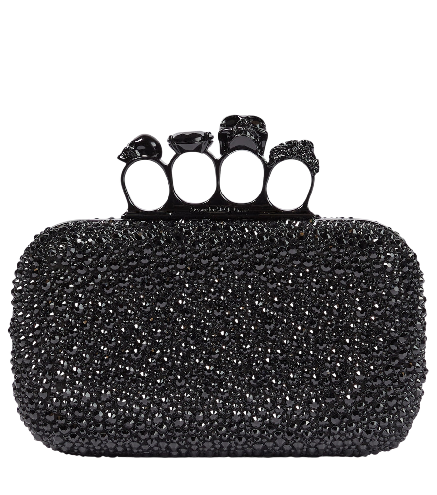Pochette en cuir ornée de bijoux McQueen Knuckle