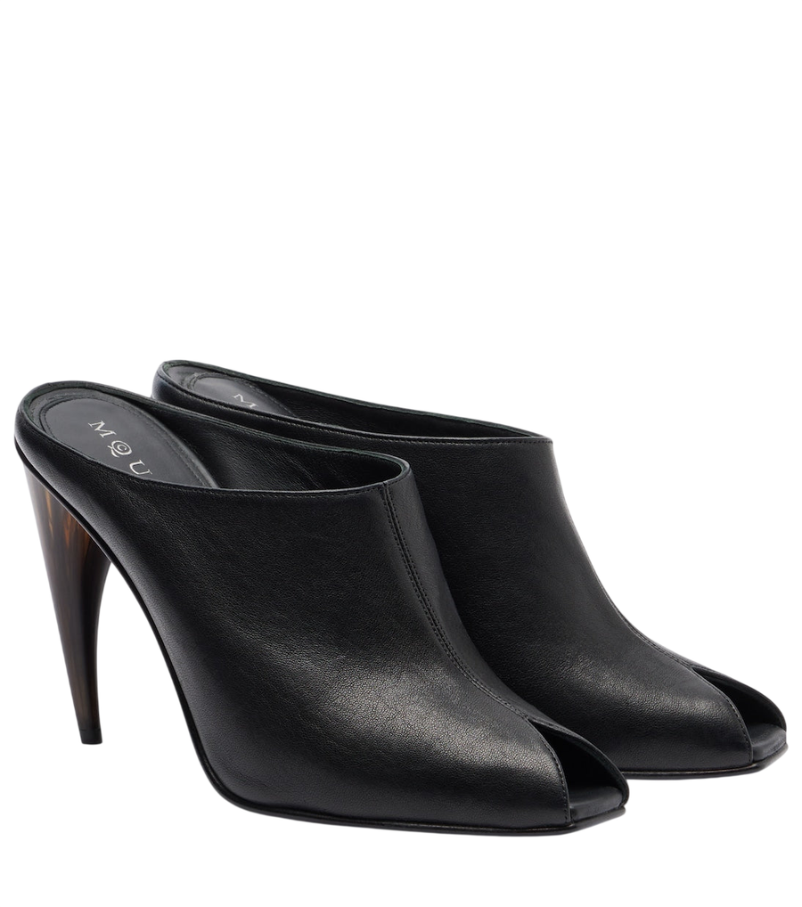 McQueen Leather mules