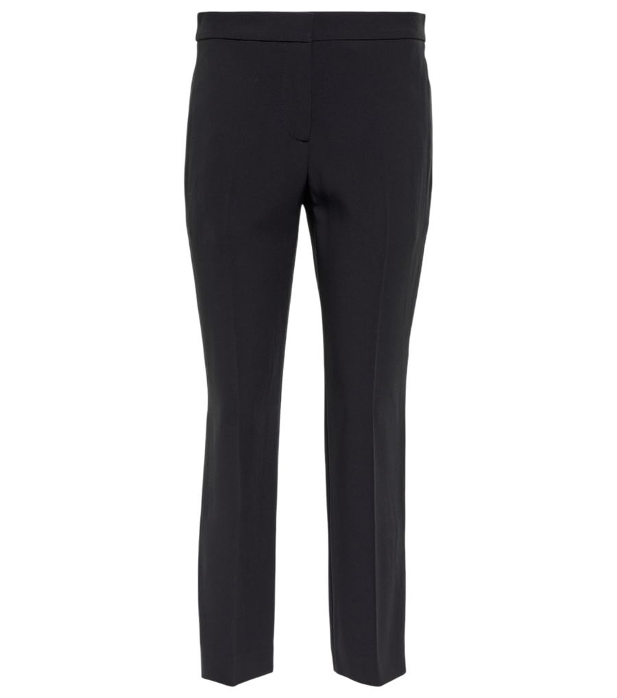 McQueen Mid-rise slim crêpe pants