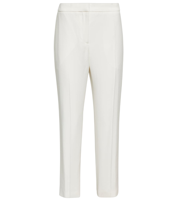 McQueen Mid-rise slim crêpe pants