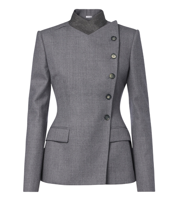 McQueen Pinstripe peplum wool blazer
