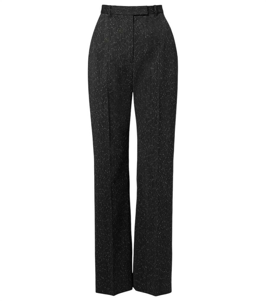 McQueen Pinstripe wool tweed straight pants
