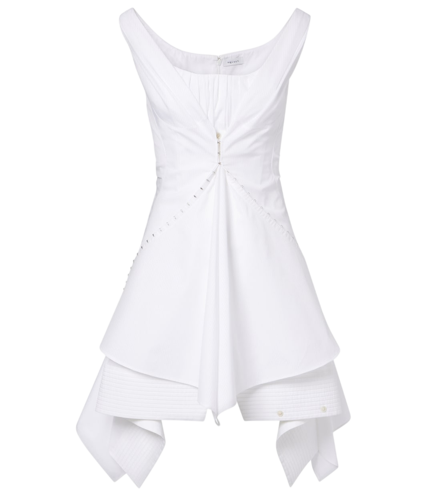 McQueen Ruffled cotton minidress