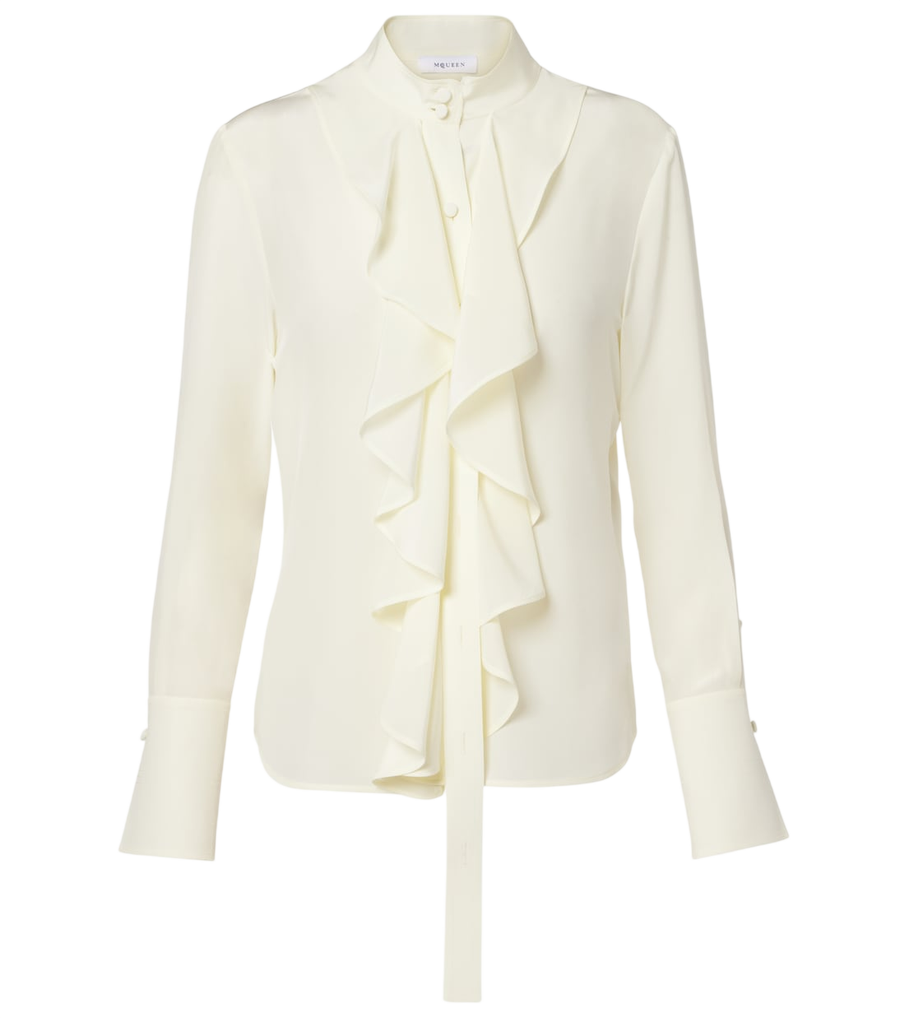 McQueen Ruffled silk blouse
