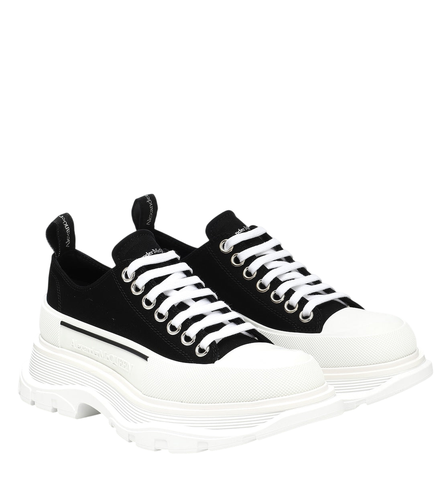 McQueen Tread Slick canvas platform sneakers