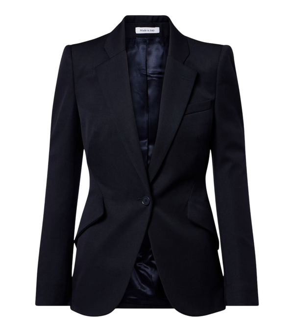 McQueen Wool grain de poudre blazer
