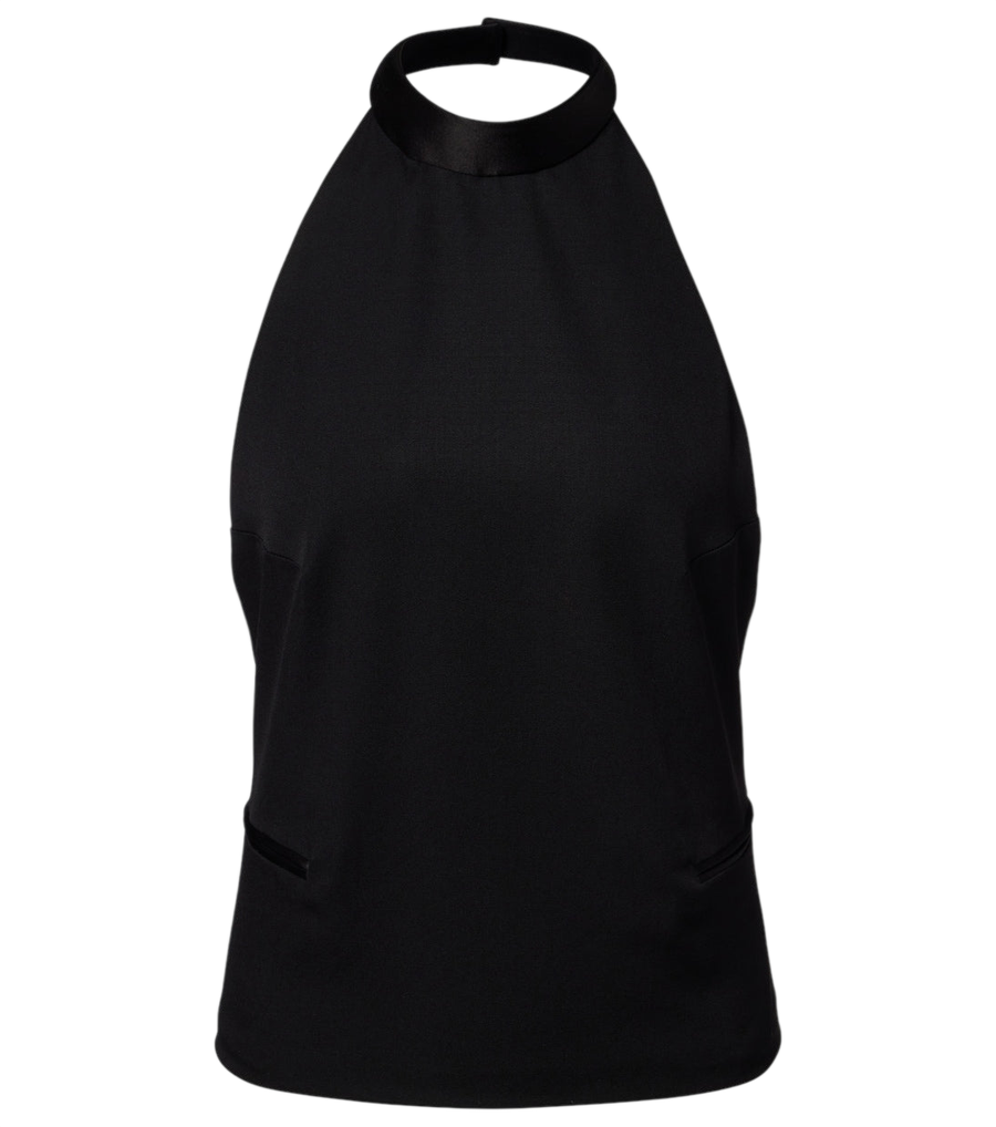 McQueen Wool grain de poudre top