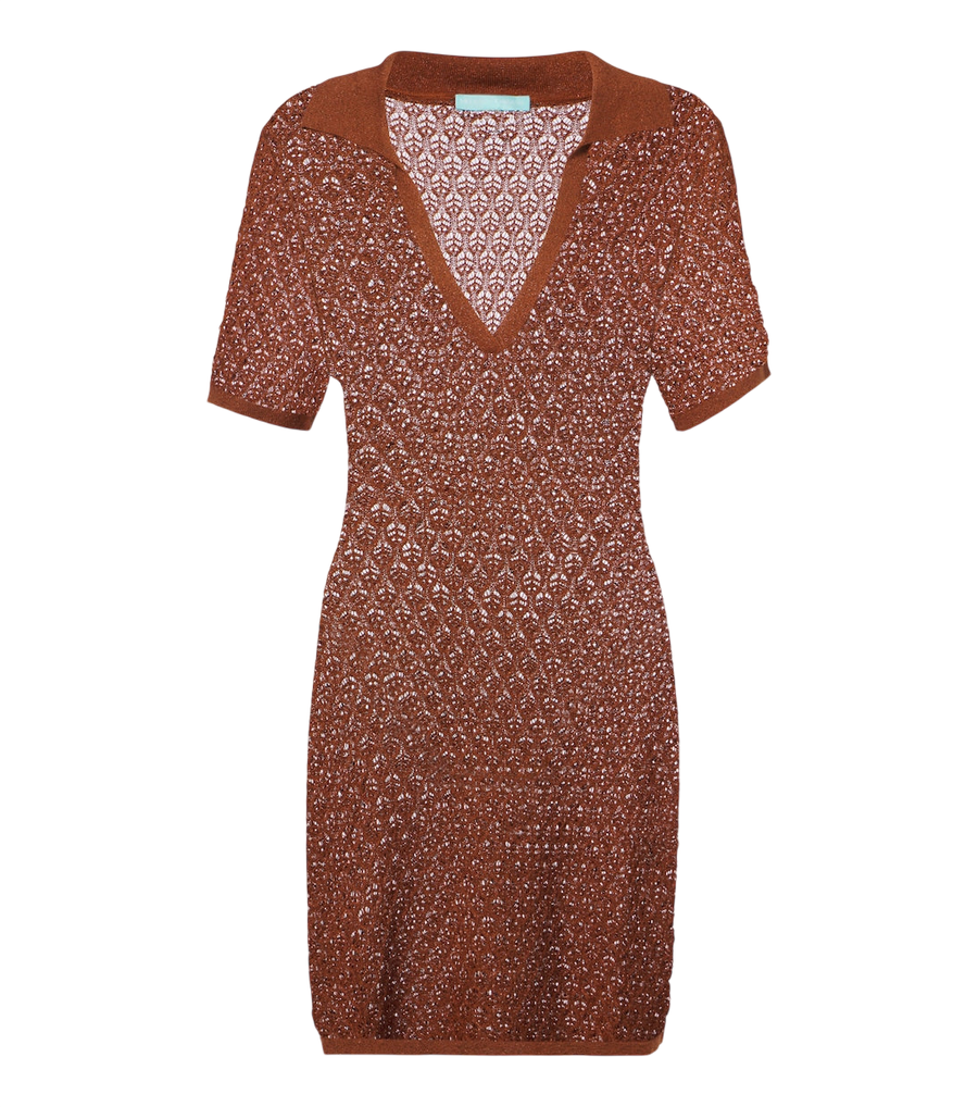 Melissa Odabash Coco open-knit polo dress