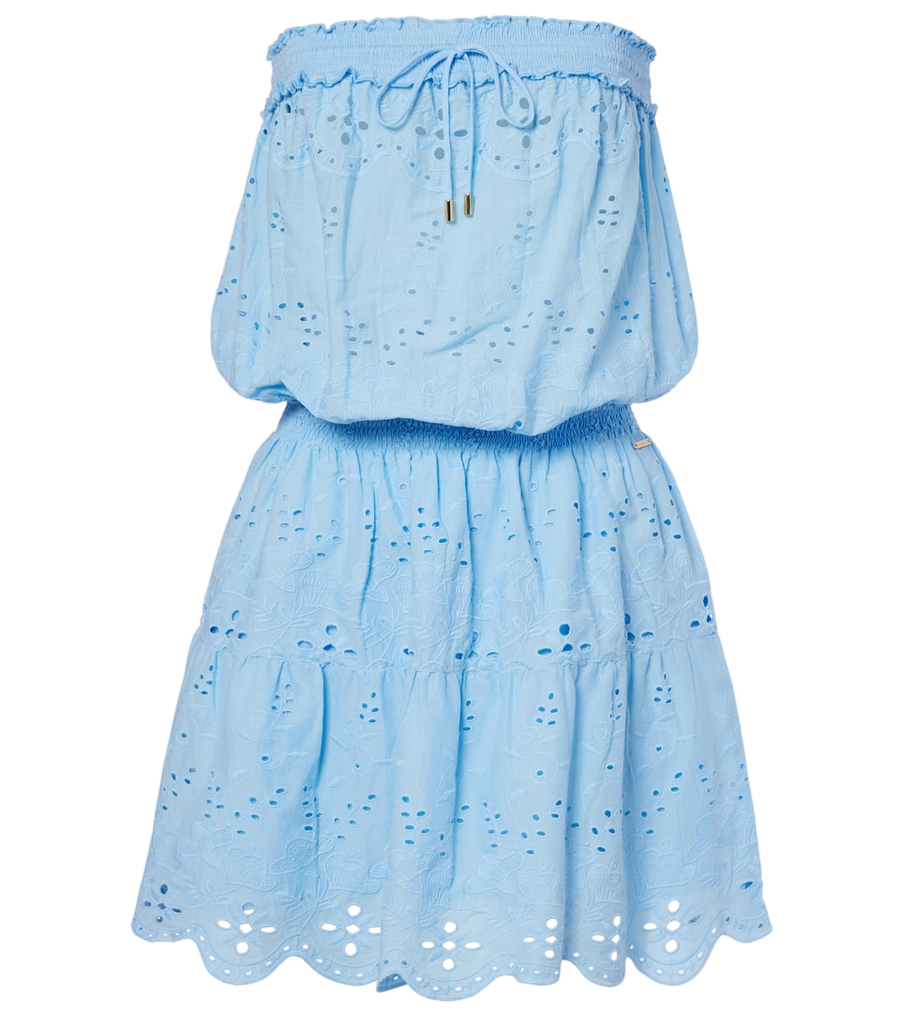 Melissa Odabash Colette broderie anglaise cotton minidress