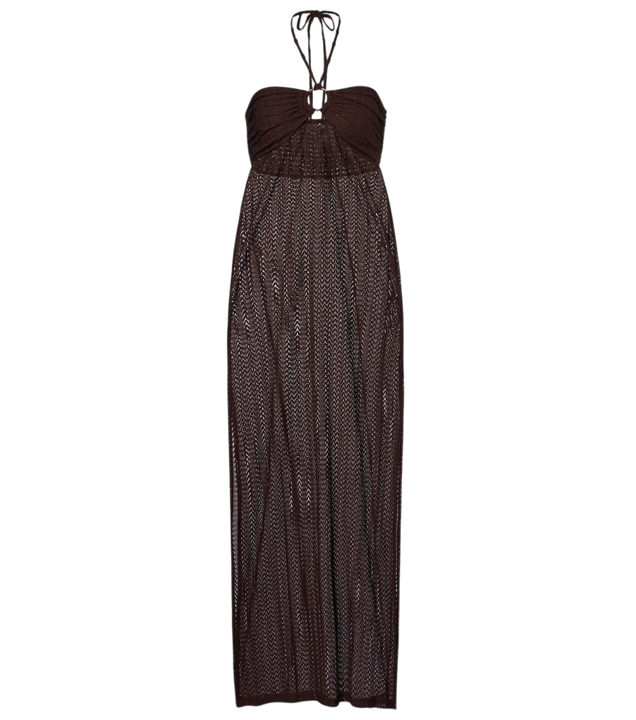 Melissa Odabash Harriet keyhole halterneck maxi dress