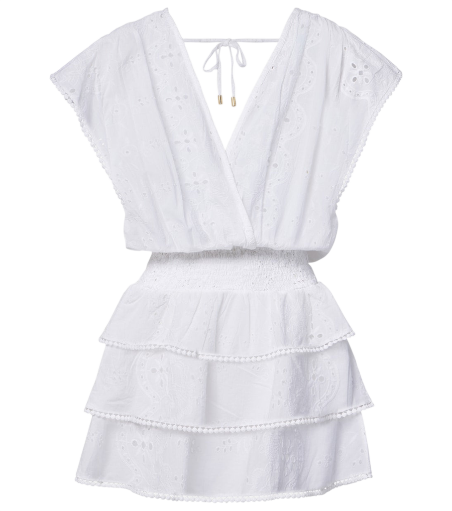 Melissa Odabash Jess broderie anglaise cotton minidress