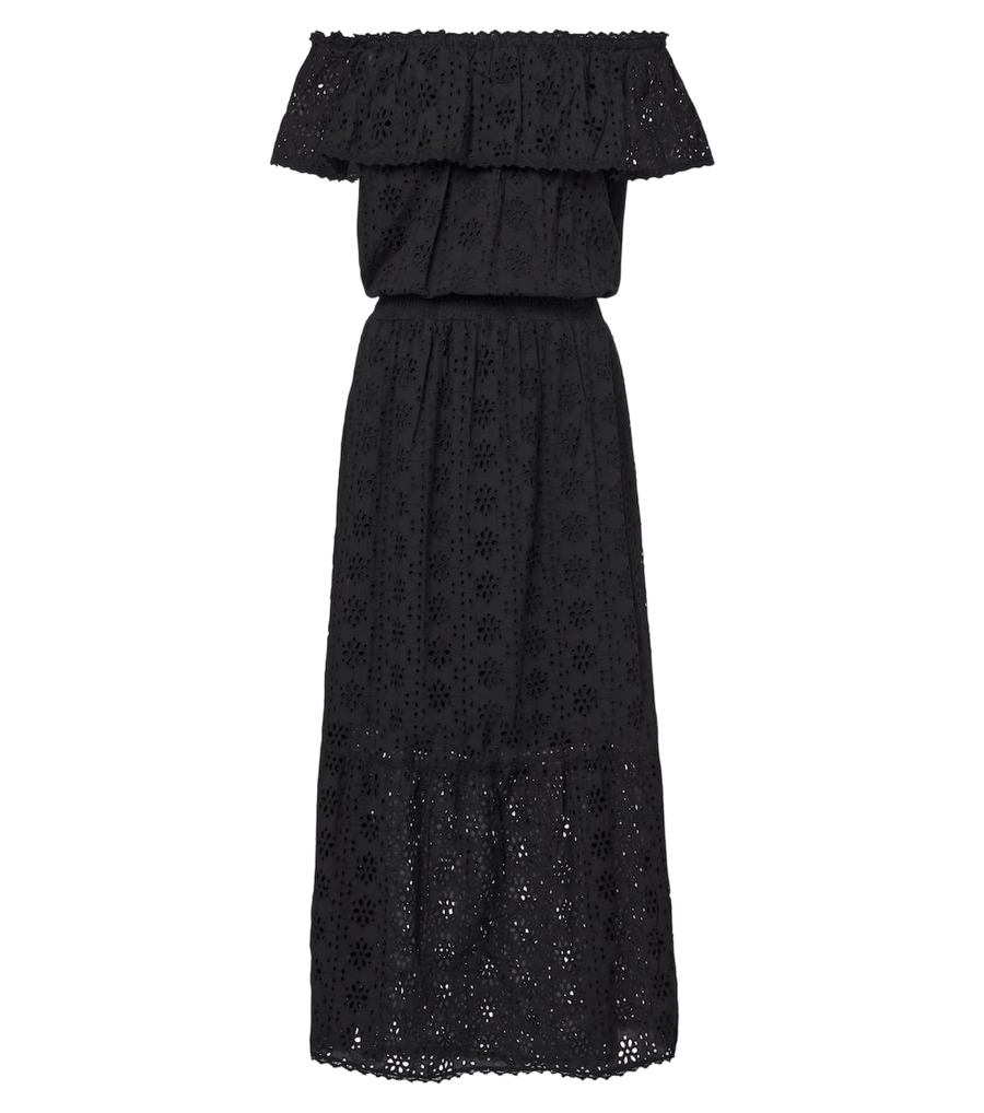 Melissa Odabash Abito midi Larna in cotone sangallo