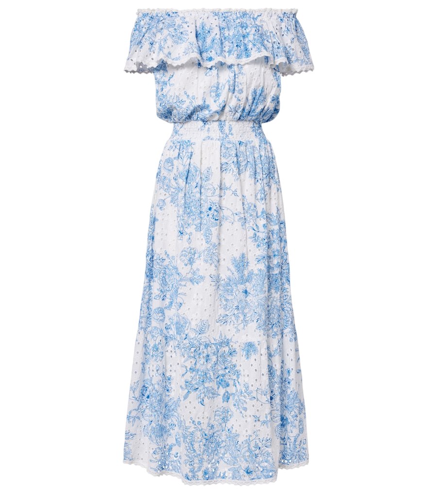 Melissa Odabash Larna printed cotton midi dress