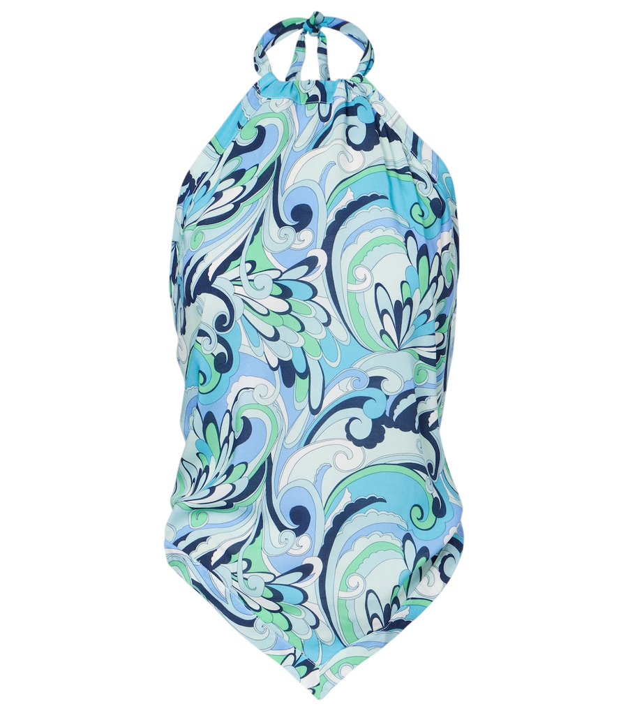 Melissa Odabash Raya printed halterneck top