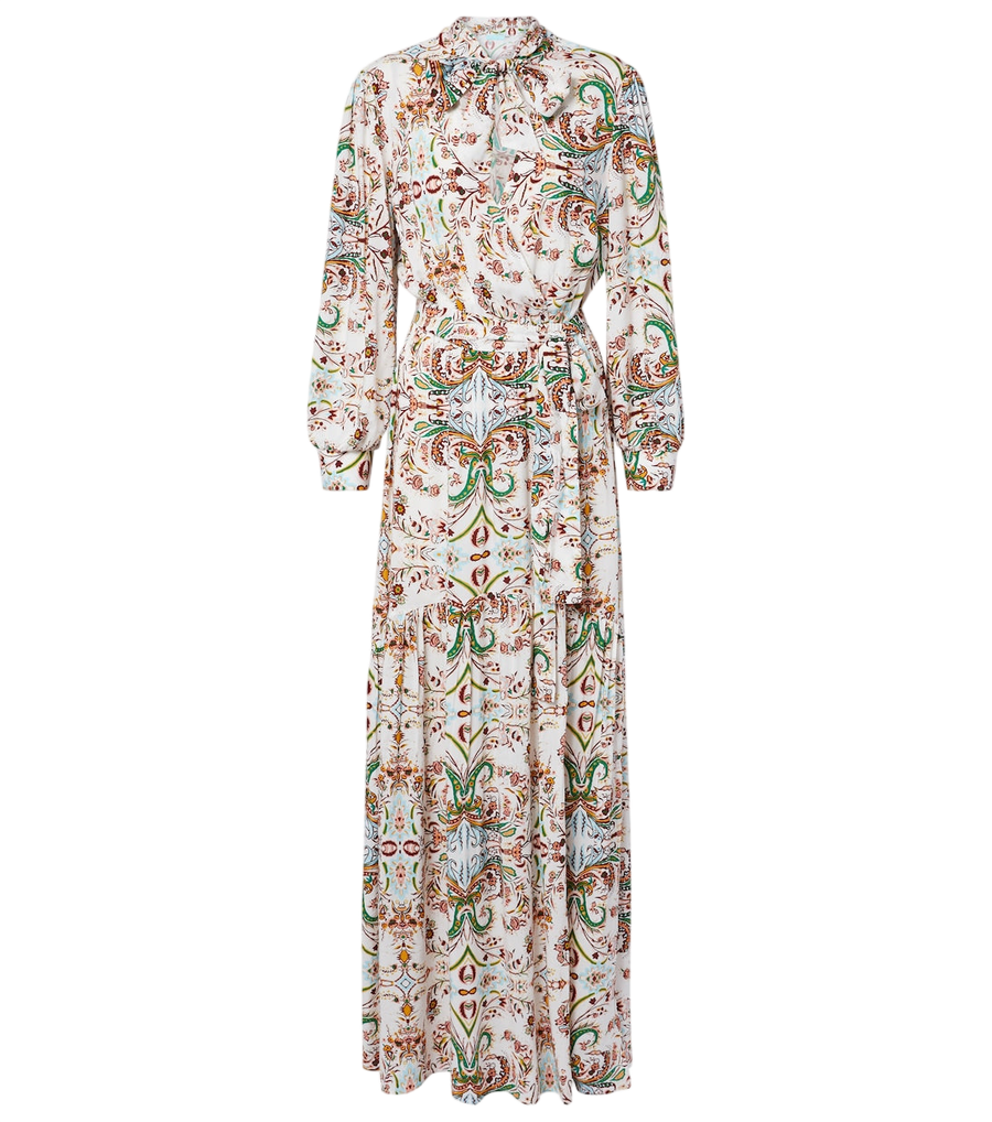 Robe longue imprimée Skylar de Melissa Odabash, à nouer au cou