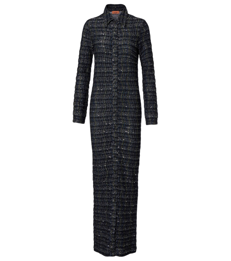 Missoni Checked lamé shirt dress