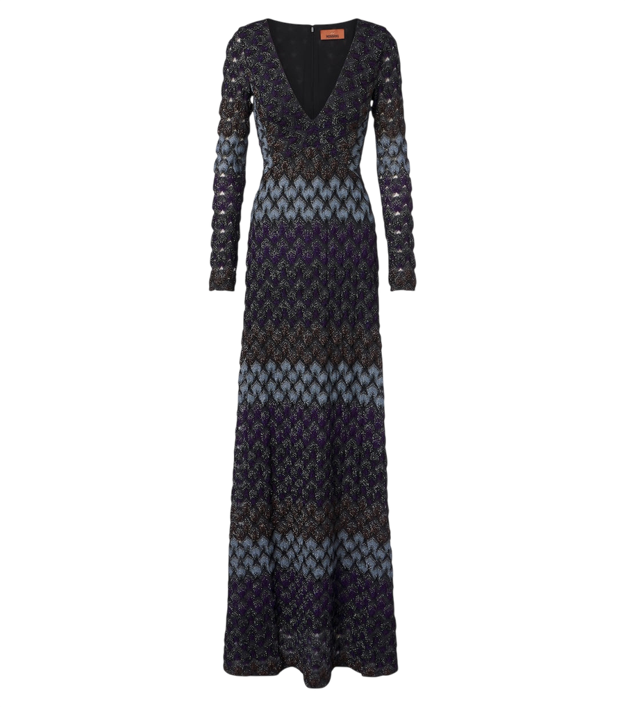 Missoni Abito lungo in maglia lamé