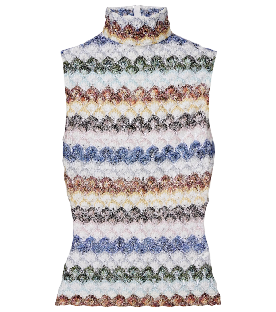 Missoni Knitted lamé tank top