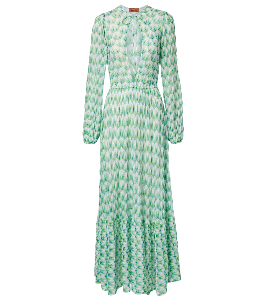 Missoni Open-knit cutout maxi dress