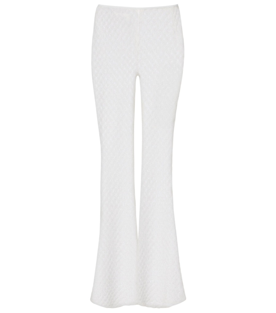 Missoni Open-knit lamé wide-leg pants