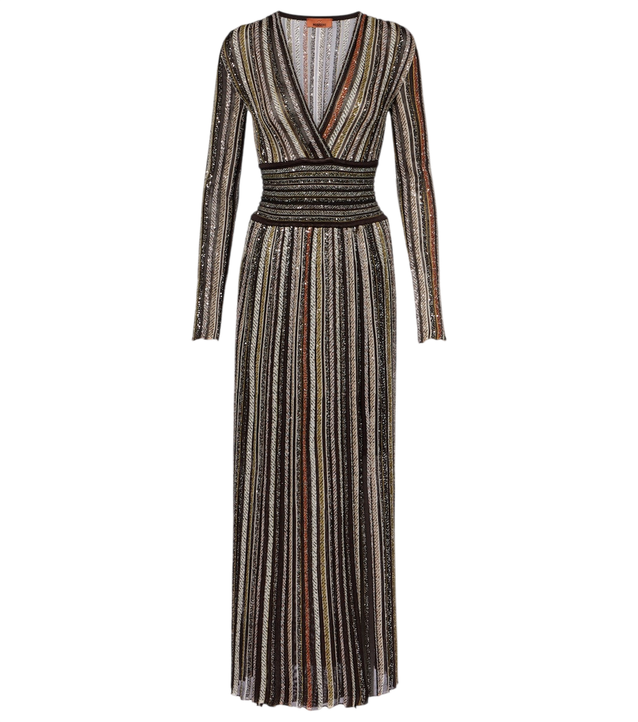 Robe longue rayée à sequins Missoni