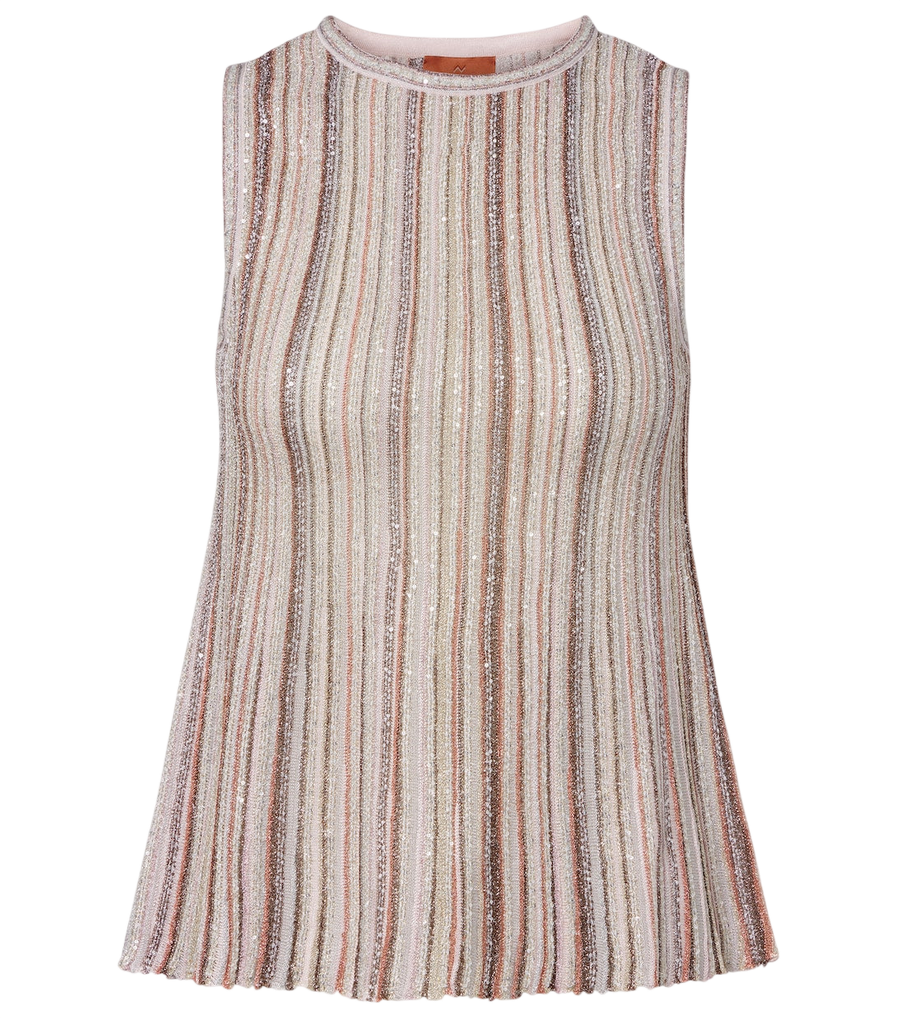 Top de lamé a rayas con lentejuelas de Missoni