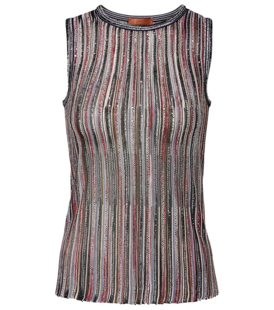 Top de lamé a rayas con lentejuelas de Missoni
