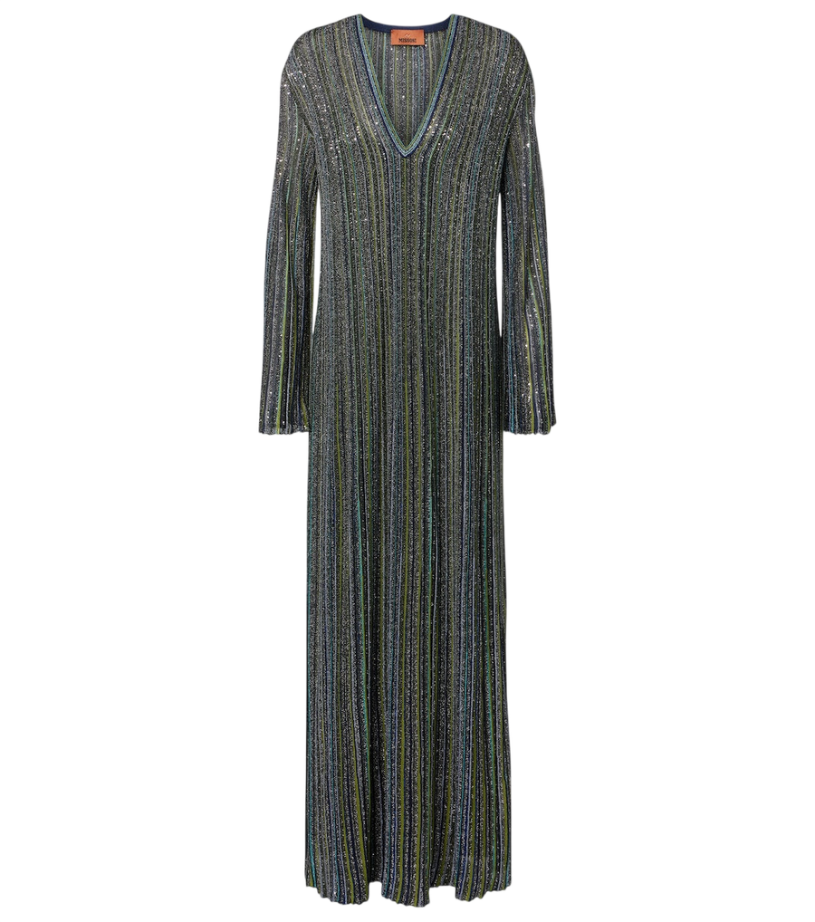 Robe longue en lamé rayé Missoni