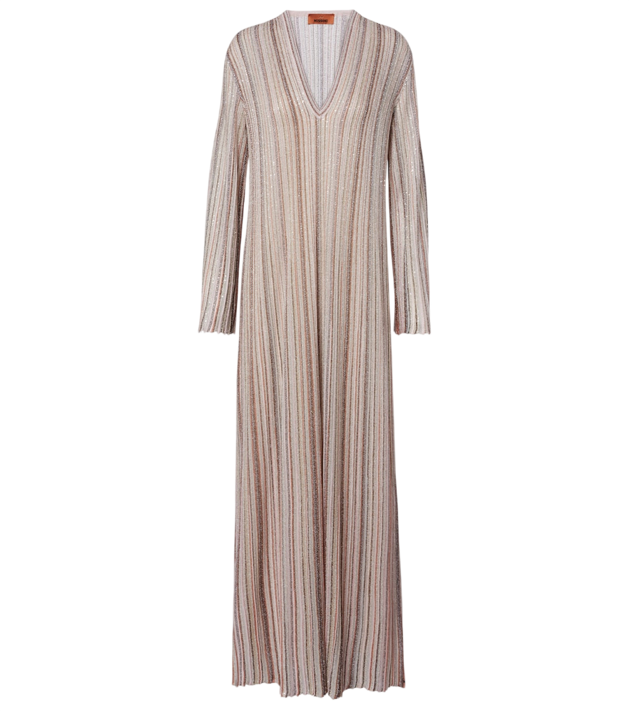 Robe longue en lamé rayé Missoni