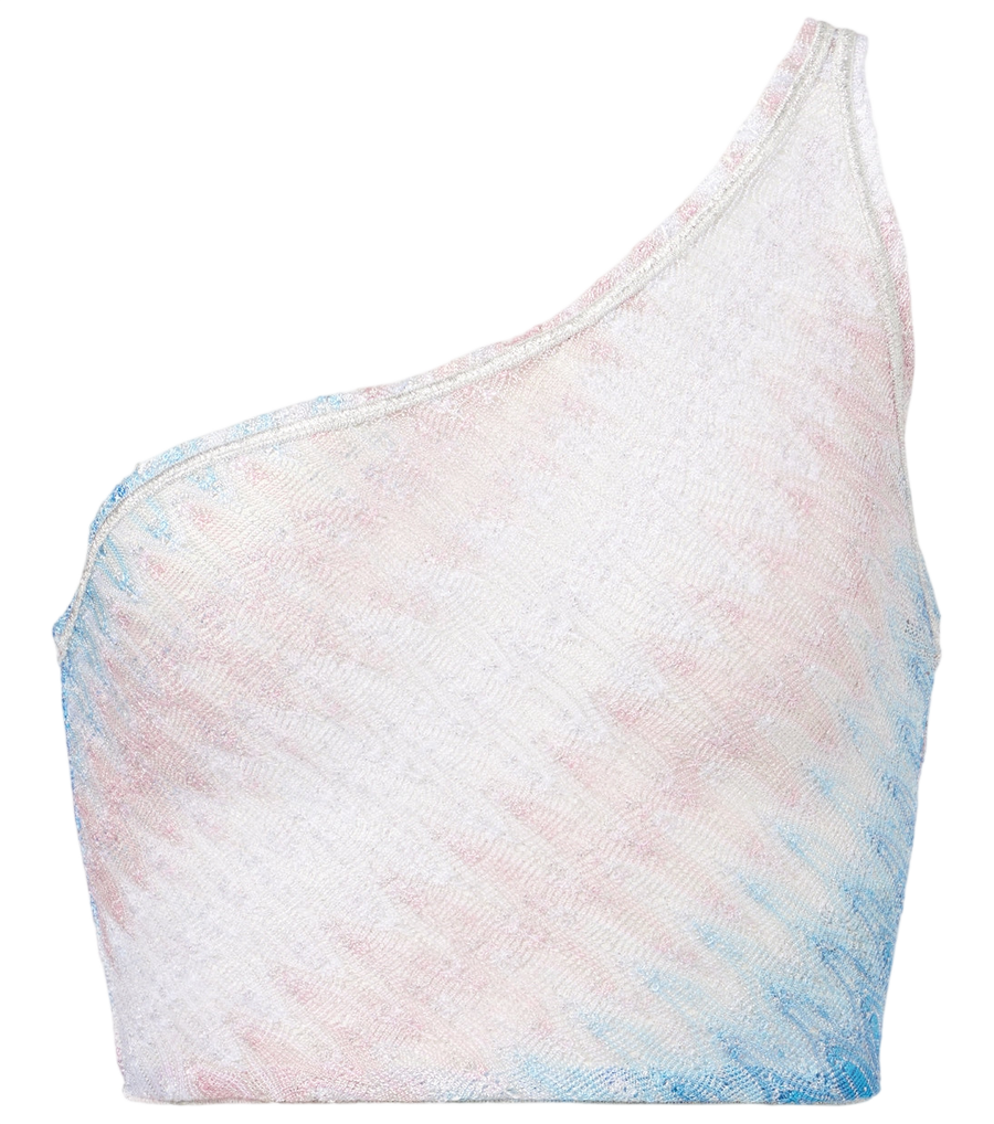 Missoni Wave cropped one-shoulder top