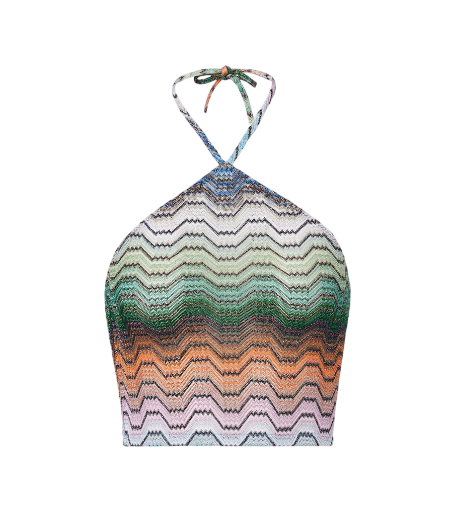 Top halter de lamé Missoni Wave