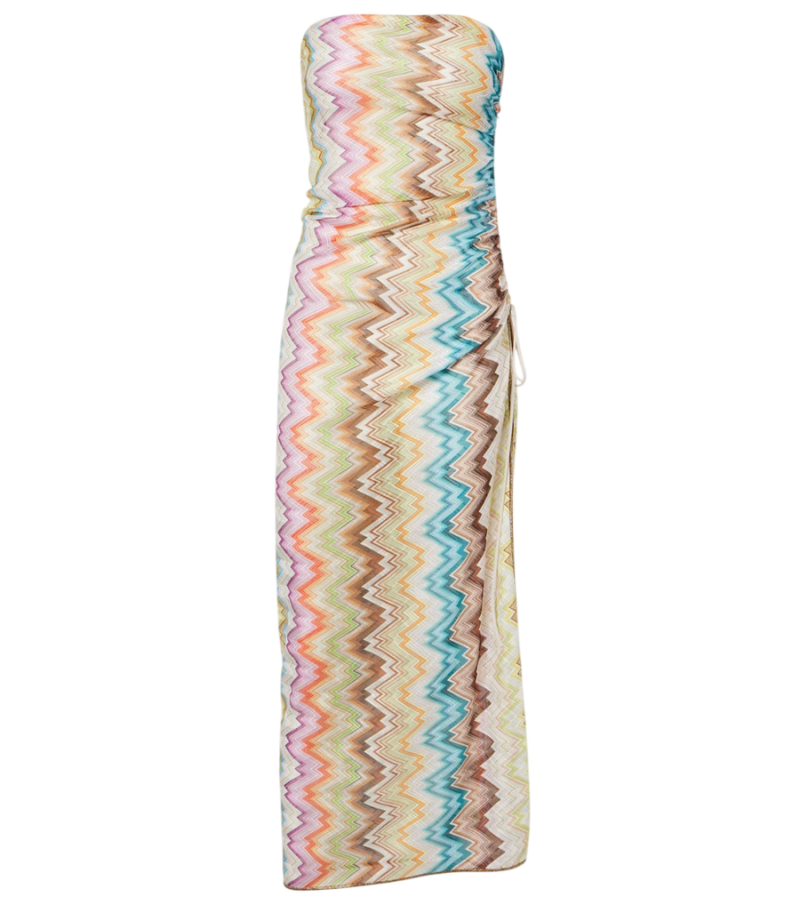 Missoni Zigzag gathered maxi dress