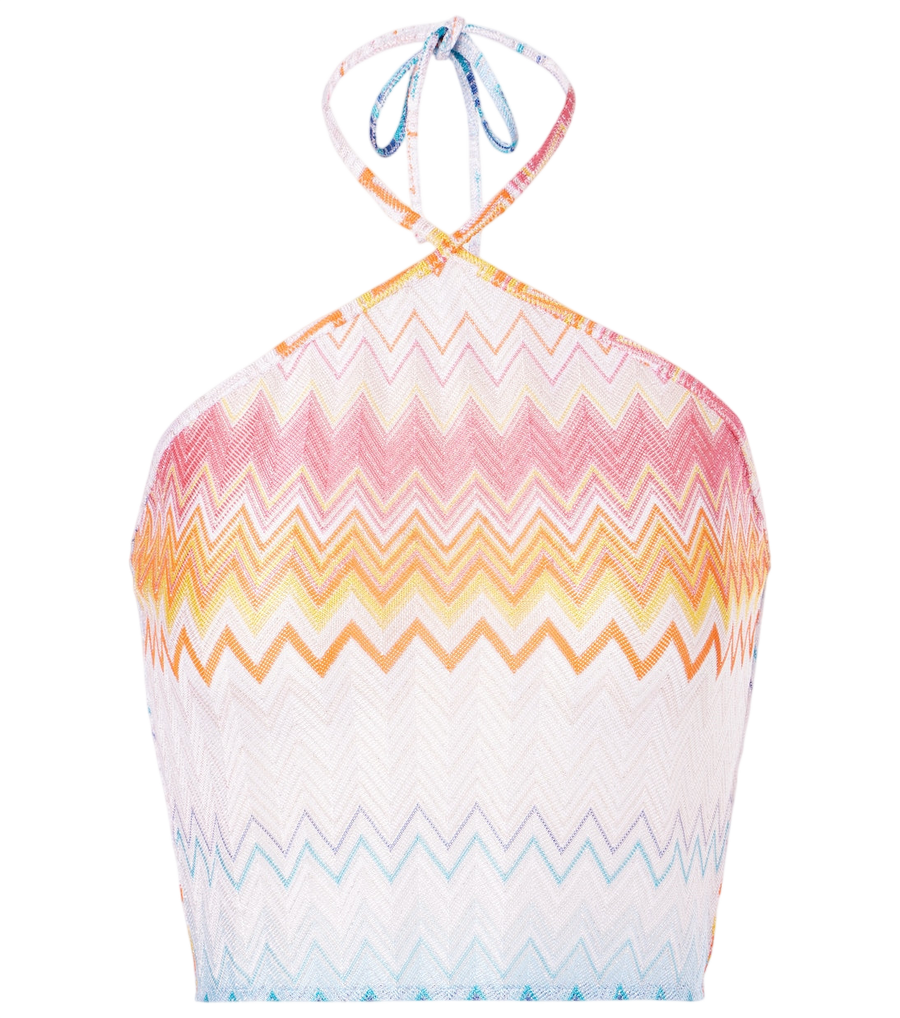 Crop top dos nu à motif zigzag Missoni