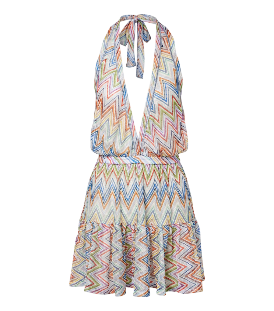 Missoni Miniabito Zigzag con scollo all'americana