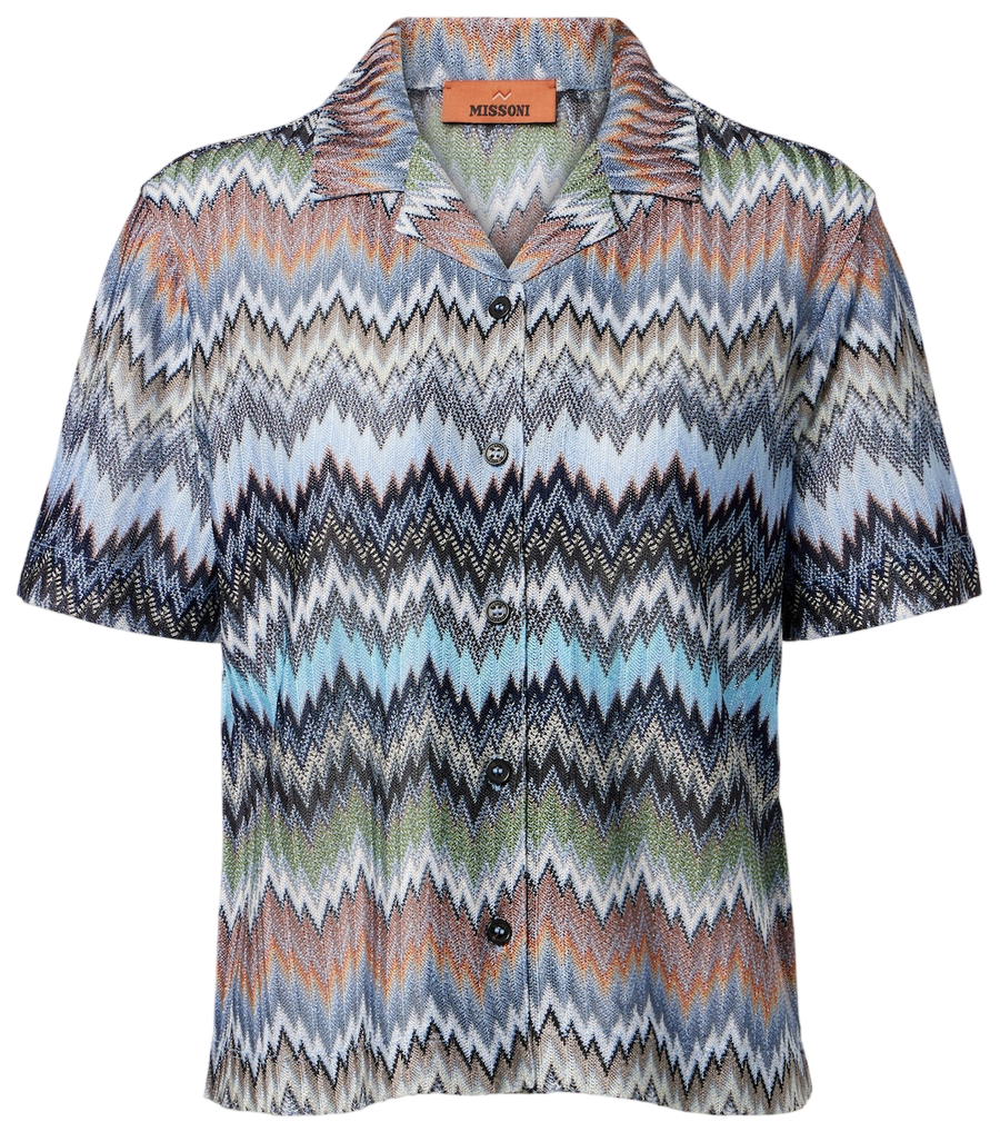 Chemise en intarsia zigzag Missoni