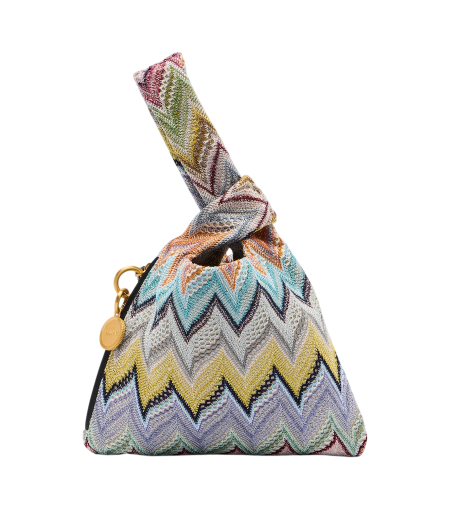 Missoni Zigzag jacquard lamé top-handle bag