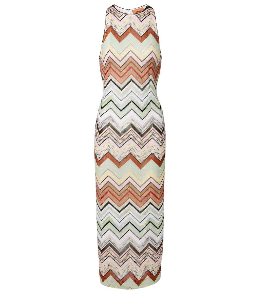 Missoni Zigzag knitted midi dress