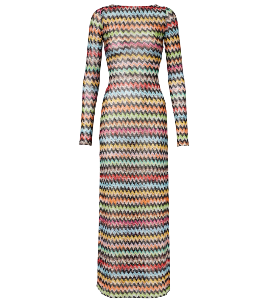 Missoni Copricostume Zigzag in lamé