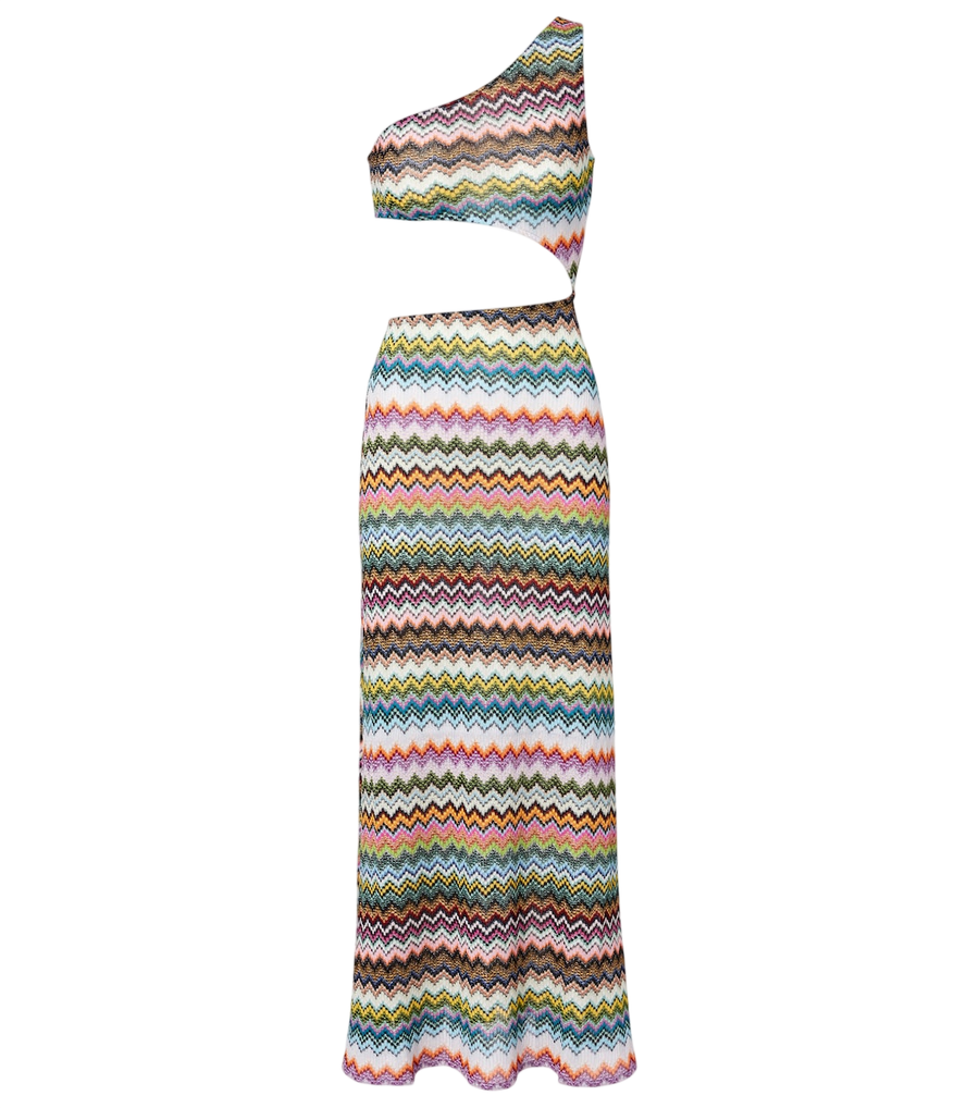 Cache-maillot Missoni en lamé zigzag