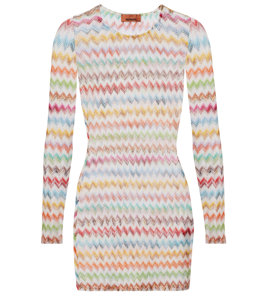 Missoni Zigzag lamé minidress