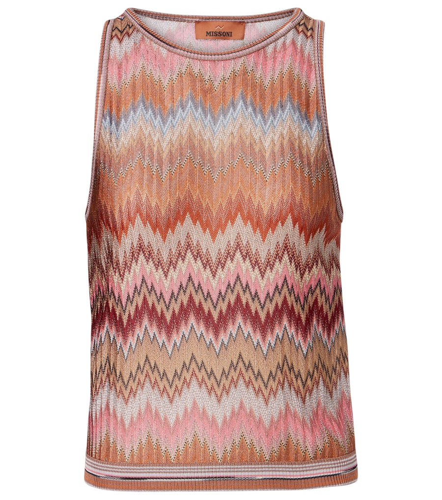 Camiseta de tirantes lamé con zigzag de Missoni