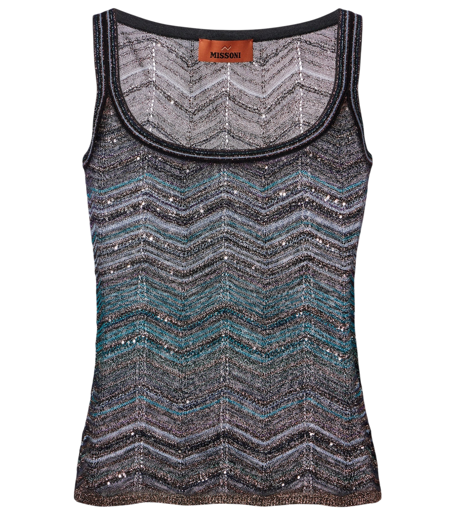 Top de lamé con zigzag de Missoni