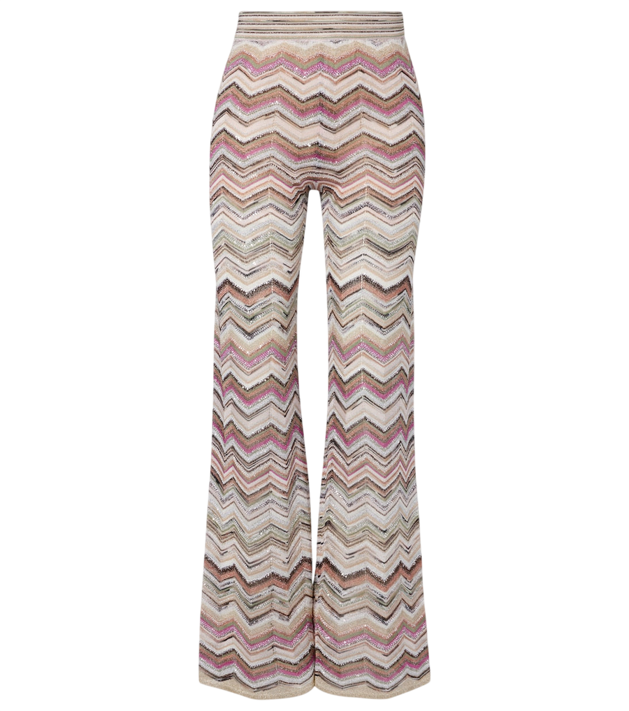 Missoni Zigzag lamé wide-leg pants