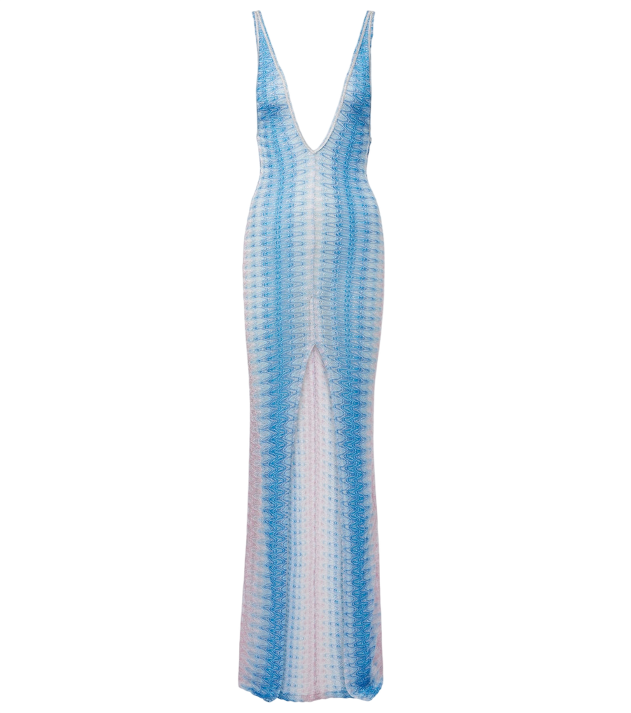 Missoni Zigzag ombré lamé maxi dress