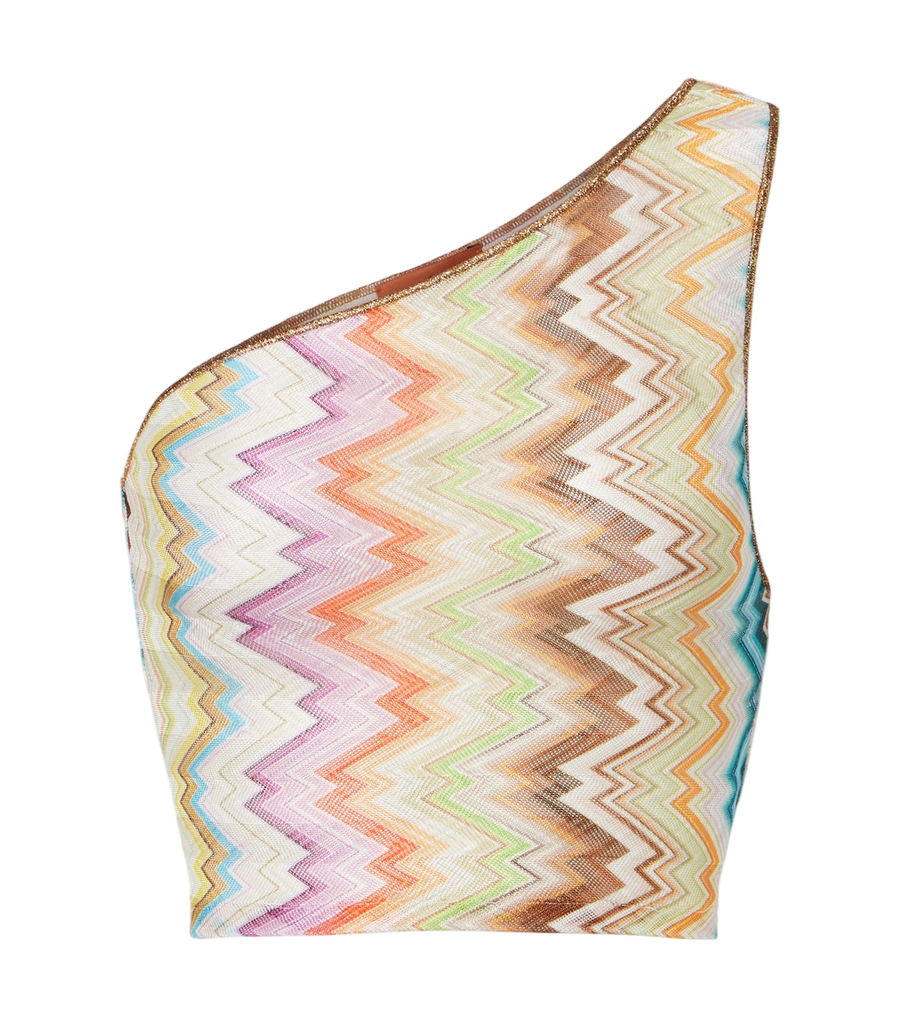 Missoni Zigzag one-shoulder crop top