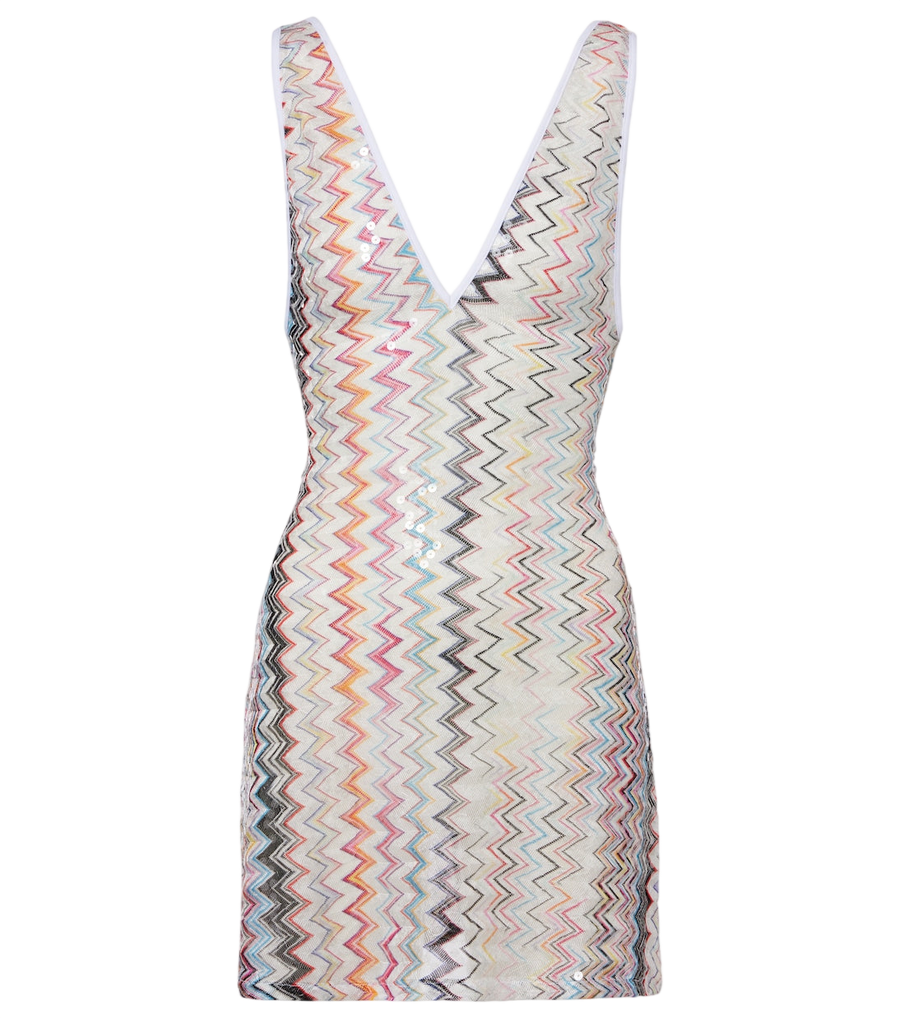 Paréo de plage à sequins Missoni à motif zigzag