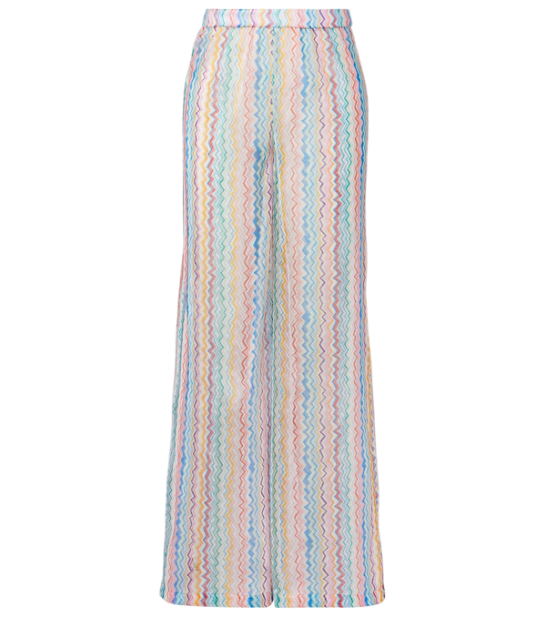 Missoni Zigzag sheer wide-leg pants