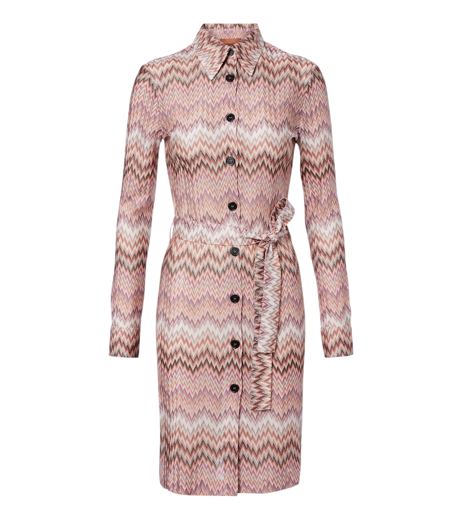 Robe chemisier Missoni à motif zigzag