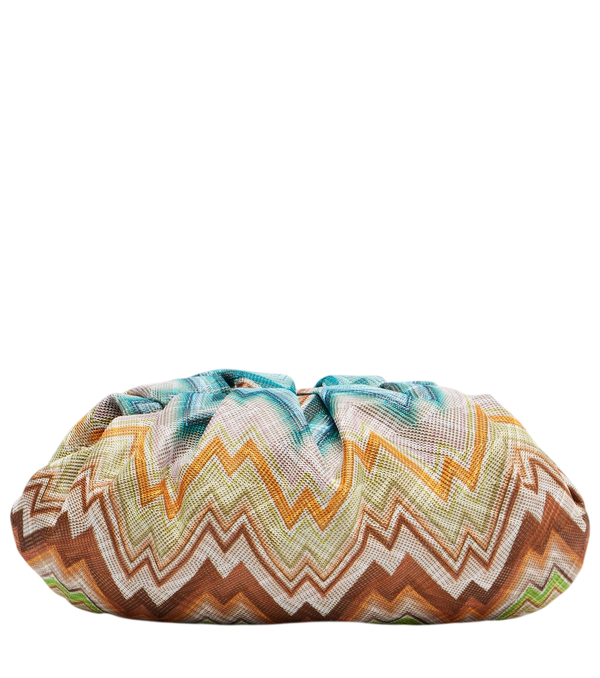 Missoni Pochette piccola Zigzag con finiture in pelle